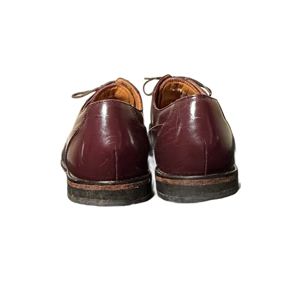 Vintage Bostonian Mens Burgundy Leather Cap Toe Oxford Dress Shoes 10M‎